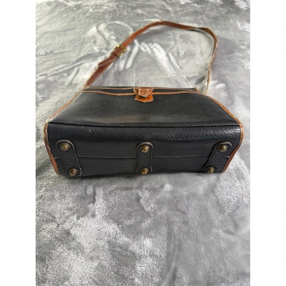 Dooney & Bourke All Weather Leather Flap Bag Women's Crossbody Medium Black